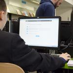 secondary school student takes an Accelerated Reader quiz