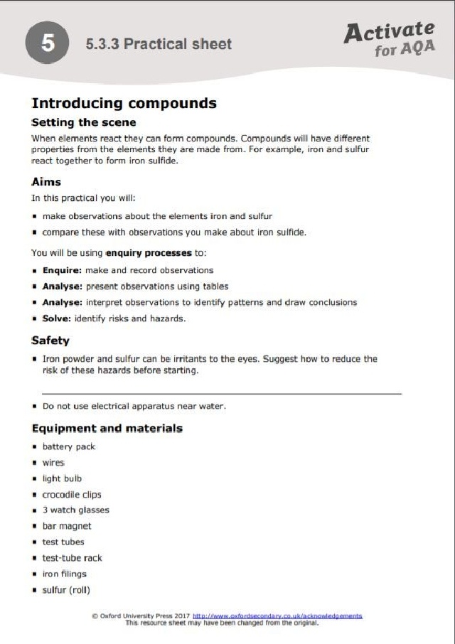 KS3 Science Kerboodles Activate and AQA Activate BESA LendED