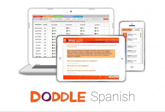 Doddle Spanish teaching and homework platform: accessible on all devices
