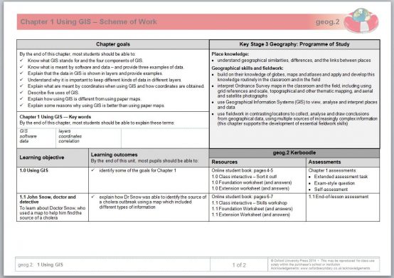 Geog.123 Scheme of Work image