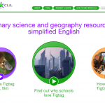 Screenshot of TigTag CLIL homepage