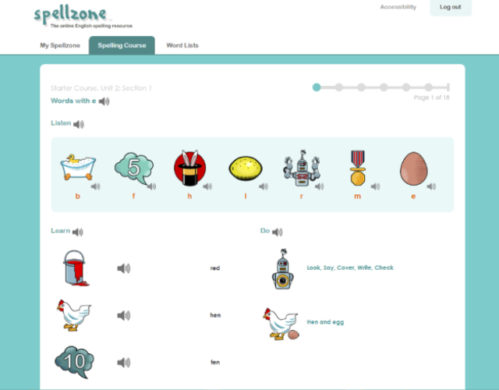 Spellzone Starter Course - Words with a.