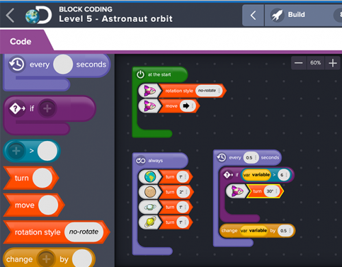 Discovery Education Coding - Code Area