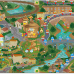 Picture of the map showing all locations used in the Learning Village