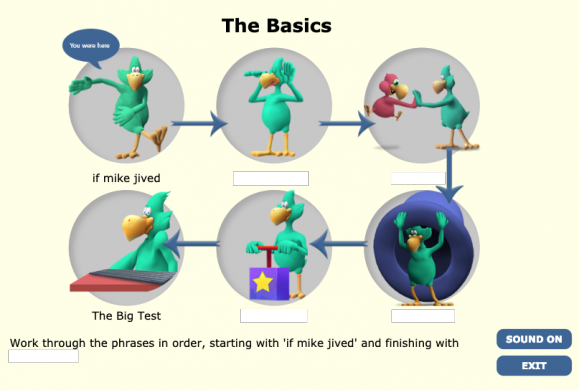 The Basics is the most important part of the course and is where the student learns to type the a-z keys using our five scientifically structured phrases designed to teach the fingers of both hands to type symmetrically and simultaneously.