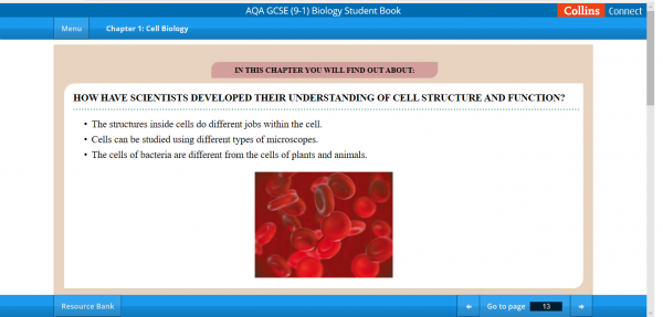 AQA GCSE 9-1 Biology sample: starter