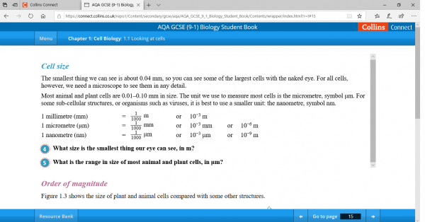 AQA GCSE 9-1 Biology sample