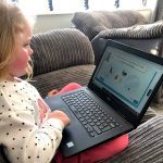 A young child playing an interactive phonics game on Classroom Secrets Kids