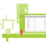 Illustration of Fluency Tutor on a laptop screen