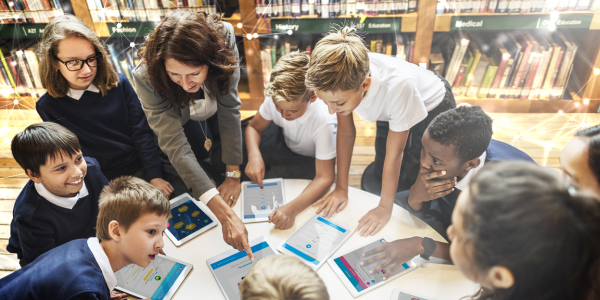 A Group of Pupils using FlashAcademy