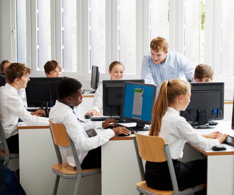 Secondary Pupils using FlashAcademy on PCs