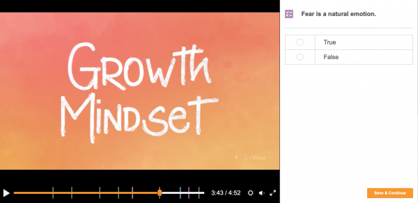 Example Video Content: Growth Mindset with Quiz