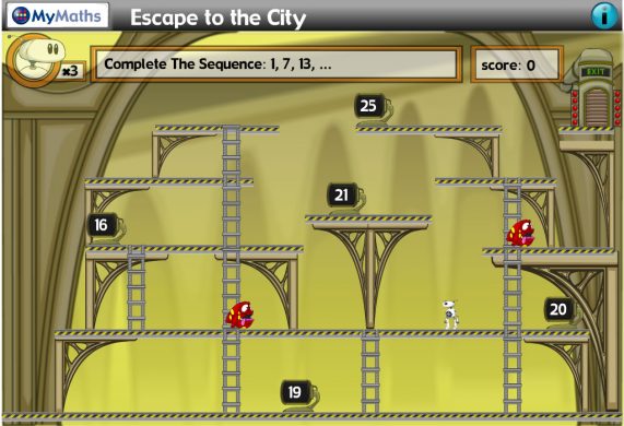 Screenshot of one of the Maths available in Secondary MyMaths