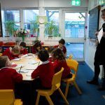 Teacher delivering a phonics lesson